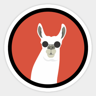 ORANGE LLAMA Sticker